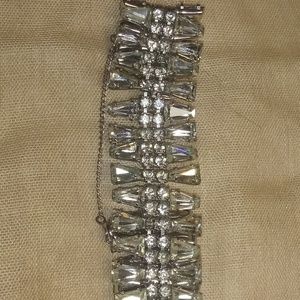 Sterling Silver Baguette Wrist Bracelet